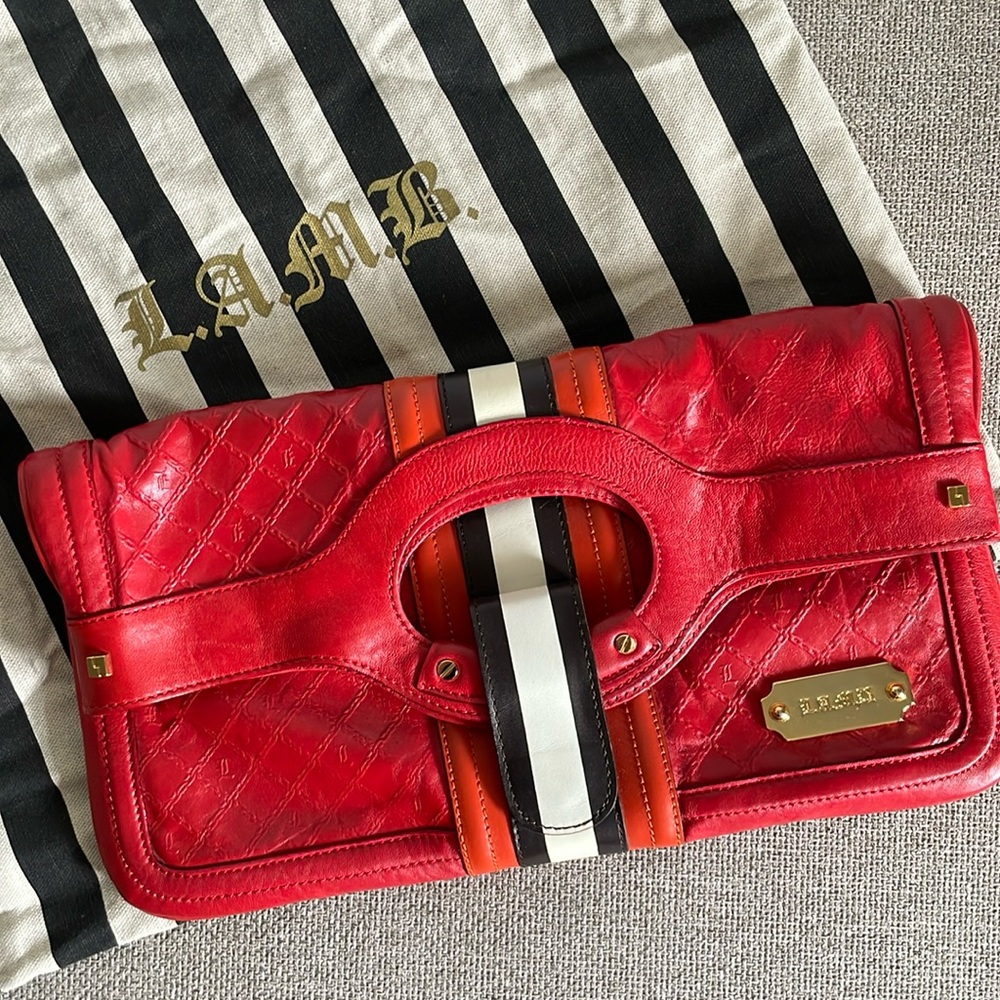 Vintage L.A.M.B. Carlisle Convertible Clutch Tote